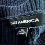 525 America  Navy Blue Cotton Knit Sweater Size X-Small Photo 3