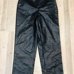Nasty Gal NWT  Black Faux Leather cropped pants sz 6 Photo 2