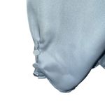 EXPRESS Gorgeous Baby Blue L/S Draped Fabric Top Blouse Satin NWT $68 Size Small Photo 5