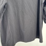 Susan Graver Weekend 1/2 button black hooded pullover knit top roll sleeves 3X Photo 8