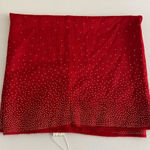Simply Noelle NEW  women’s‎ red soft knit gold jeweled infinity single loop scarf Photo 0