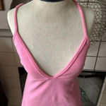 None Bubble gum Pink terry cloth dress low back and deep v neck size small / medium Photo 4