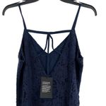 Chaser Navy Blue Lace Dress Cold Shoulder Medium New Photo 3