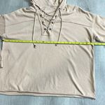 Aerie • lace up oversized hooded pullover sweater Photo 11