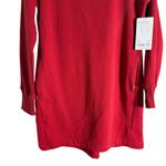 Athleta Cozy Karma Red Asymmetric Zip Mock Neck Sweater Mini Dress Size Medium Photo 5