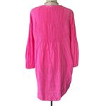 Vineyard Vines  Long Sleeve Linen Cover-up Dress In Fiesta Fuschia Photo 6