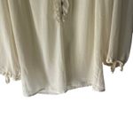 ZARA Frf Collection Small Cream Ruffle Coquette Semi Sheer Babydoll Top Cottage Photo 3
