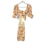 Sabo Skirt Australia Ahlee Fall Yellow Floral Frill Mini Dress Wrap Waist M NWT Photo 7