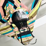 Volcom NWT Women’s Salty Air Full Bikini Bottom Yellow Pink Blue Black Stripe XL Photo 11