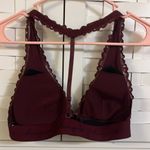 PINK - Victoria's Secret  Lace Bralette - Burgundy Maroon Photo 1