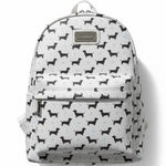 Madden Girl  White Backpack with dachshund /  Black Dog Print Photo 0