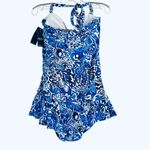 Ralph Lauren Lauren Blue Playa Skirted Mio One Piece Swimsuit Sz 10 L51344 Photo 5