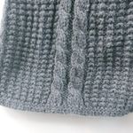 Jeanne pierre  1X Gray Waffle Cable Knit Pullover Tunic Top Plus Photo 3