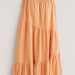 Abercrombie & Fitch  Tangerine Babydoll Midi Dress Photo 0