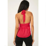 Free People  Calista Halter Top Pink Small Photo 2