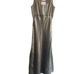 David's Bridal Vintage David’s Bridal y2k sage green Maxi gown Holiday Party Dress black tie Photo 2