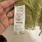 MAEVE x Anthropologie | Green Sheer Embroidered Mesh Babydoll Layering Top, S Photo 7