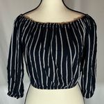 Brandy Melville Off The Shoulder 2/4 Sleeve Striped Women’s Top One Size EUC Photo 1