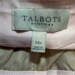 Talbots  Tummy Slimming pull on straight leg ankle pants womens 14P NWT soft pink Photo 5