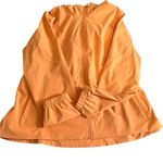 Lululemon Athletica Orange Raincoat with Hood and Water-Resistant Fabric Photo 4
