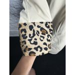 Dennis Basso Size L Fab Leopard Animal Print Faux-Fur Reversible Car Coat Jacket Photo 3