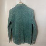 Rock & Roll Denim Corduroy Shacket Teal Acid Wash Snap Shirt Jacket Western Lg Green Photo 2