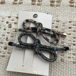 Anthropologie  Set Of 2 Crystal Bow Barrettes NEW Photo 1