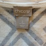 Chico's Neutral Black Tan Geometric Sweater Tank Size Medium Photo 4