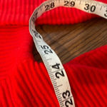 Chelsea & Theodore red ribbed oversized funnel neck sweater large Photo 8