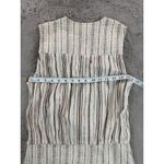 Veronica Beard NWT  Cox Dress Size M Natural‎ Multi Striped Ruffle Minimalist Y2K Photo 7