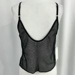 Aritzia New  Azure Skies Sheer Mesh Back Camisole Arago Tank Top Black Photo 4