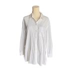 Madewell  - NWT Oversized Ex-Boyfriend Tunic White Classic Shirt White Sz M Photo 2