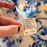 SheIn Blue Floral Patterned Blouse Photo 10