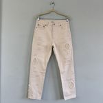 Ralph Lauren Polo  Callen High Rise Slim Embellished Patch White Jeans Photo 1