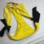 Roxy  Yellow With Black Polka Dot Tie Side Swimsuit Bikini Bottom L Large NWT $36 Photo 6