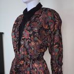 Carriage Court Vintage Paisley Floral Print Turtleneck Dress Size 8 Photo 11
