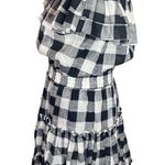 MISA Los Angeles Misa x Anthropologie Carrington off-the-shoulder linen blend checkered dress M Photo 4