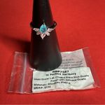 Bomb Party RBP7587 “In Perfect Harmony” Quartz on Rhodium Size 9 Ring NWT Blue Photo 3