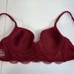 Victoria's Secret  32D Bra Body By Lined Demi Underwire Red Lace Sexy Holiday Photo 7