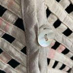 Vintage linen beaded embroidered vest Tan Photo 2