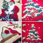 Vintage BonWorth Christmas ugly sweater, 3D, Santa‎ Clause, cardinal, M Red Size M Photo 15