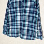 Toad&Co Organic Cotton Indigo Ridge Roll Up Longsleeve Shirt Pullover Plaid L Blue Size L Photo 3