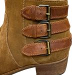 UGG Volta Ankle Boot Brown Suede Western Booties Buckles Block Heel Size 7 Photo 5