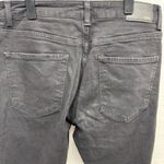 ZARA Women Black Cropped Flare Jeans Raw Hem Distressed Size 8 Photo 7