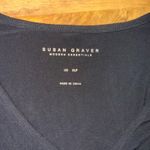 Susan Graver Modern Essentials Black V Neck Long Sleeve Top XLP liquid knit Photo 2