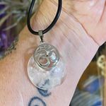 Rock Quartz OM Chakra Necklace Photo 2