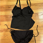 Lands' End  Two Piece Tankini Set Brown Size 10 Gold Accent Photo 0