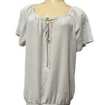 Sami & Jo Women's Pale Lavender Blouse, Banded Bottom, Sz Large Photo 1