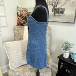 Aeropostale  Blue Denim Sheath Mini Dress Sleeveless Square Neck Photo 3