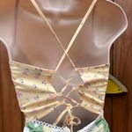 Cute floral crop/bralette top Size XS Yellow Photo 5